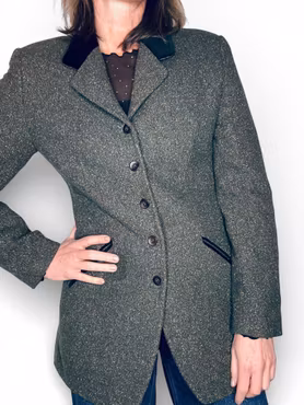 KENZO Jungle grönmelerad kavaj