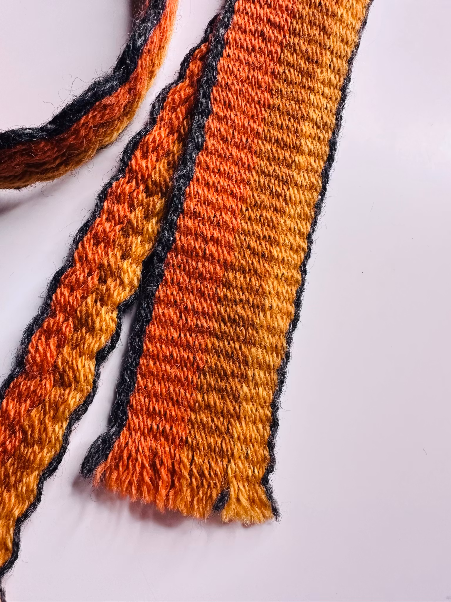 Vintage orange vävd slips