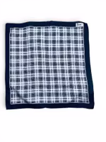 Vintage rutig scarf i svart och vitt