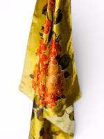 Vintage scarf med orange blommor