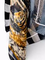 Vintage scarf med tigerprint