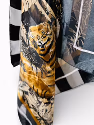 Vintage scarf med tigerprint