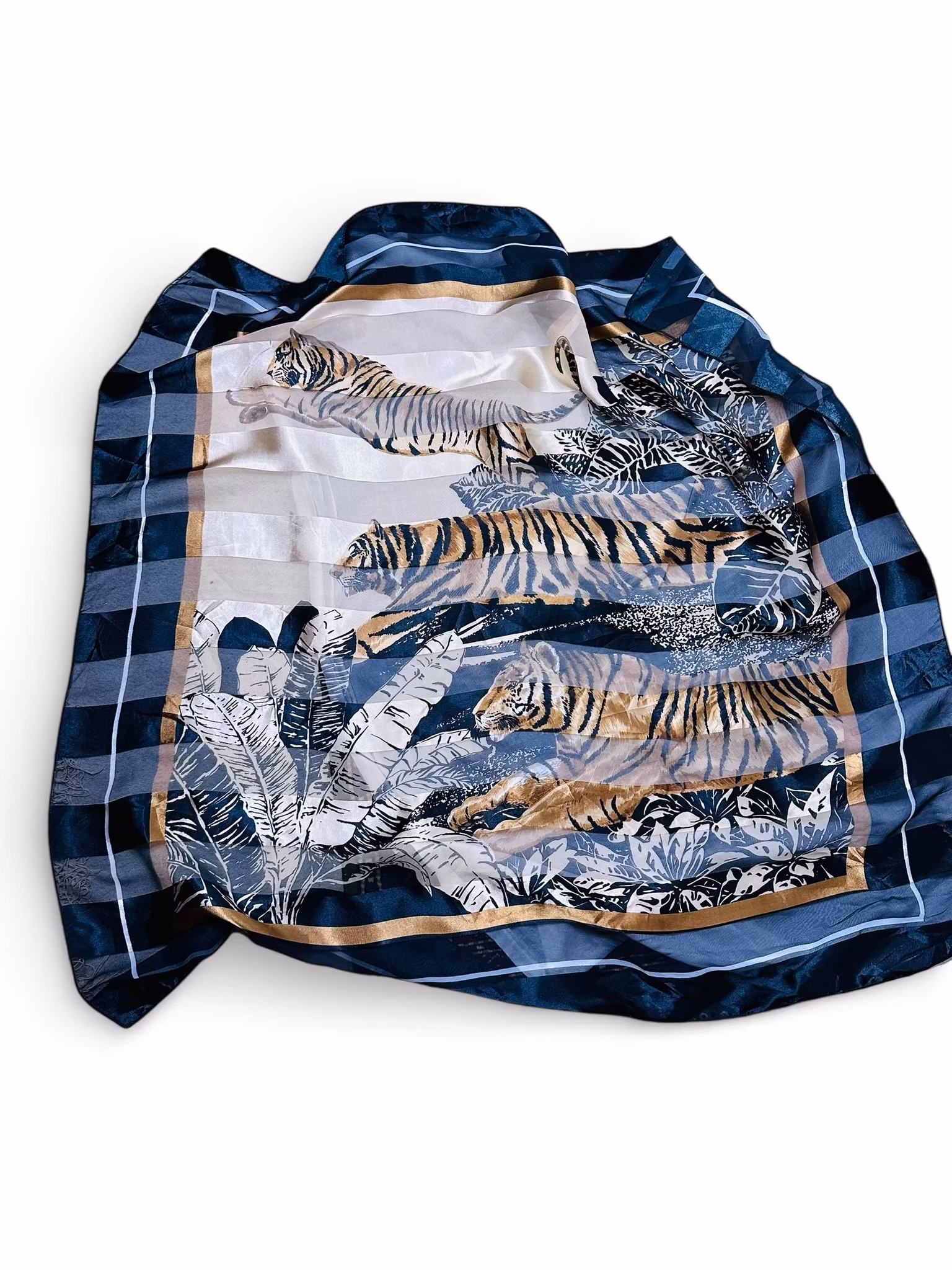 Vintage scarf med tigerprint