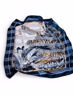 Vintage scarf med tigerprint