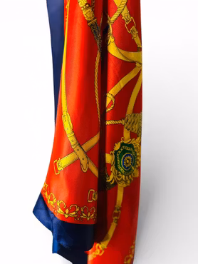 Klassisk vintage scarf i rött