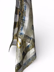 Vintage scarf med leopardmönster