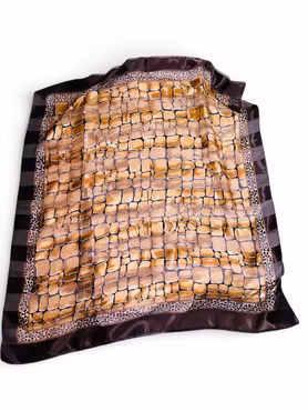 Vintage scarf med bruna rutor