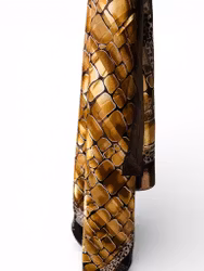 Vintage scarf med bruna rutor