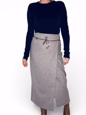 Vintage långkjol i ull