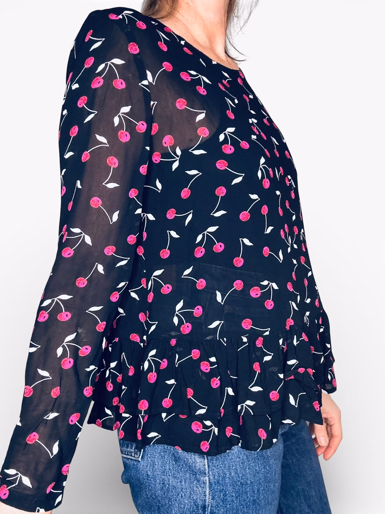 RODEBJER topp med körsbär