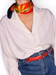 Vintage flätat rött skärp