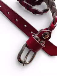 Vintage flätat rött skärp