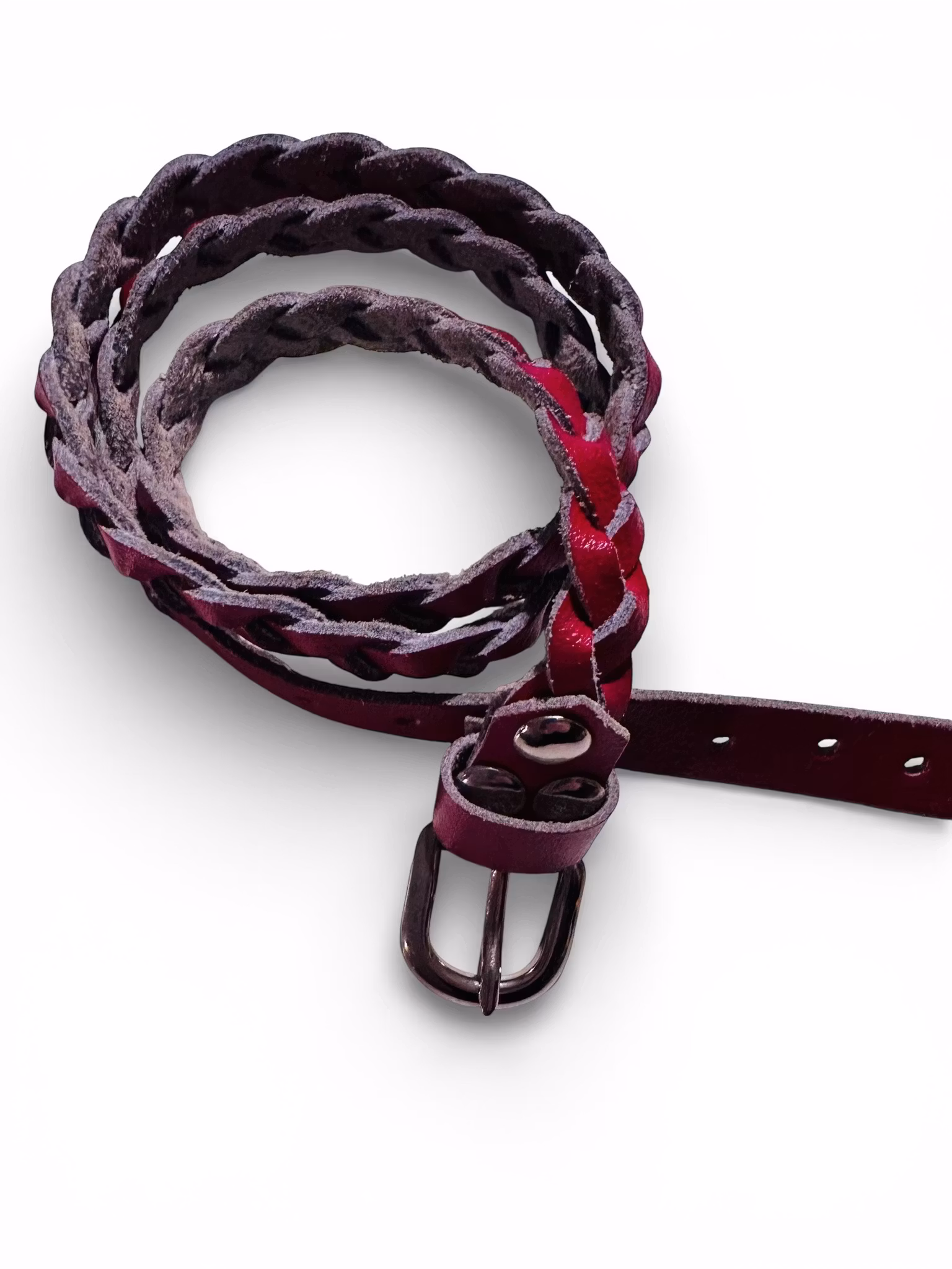 Vintage flätat rött skärp