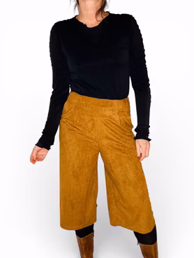 Culottes i fuskmocka