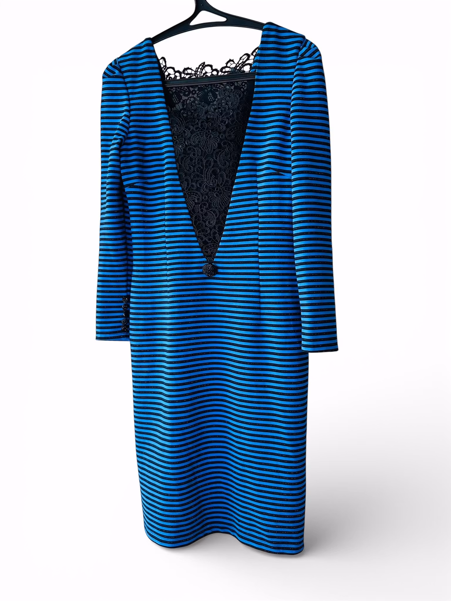 Vintage randig klänning