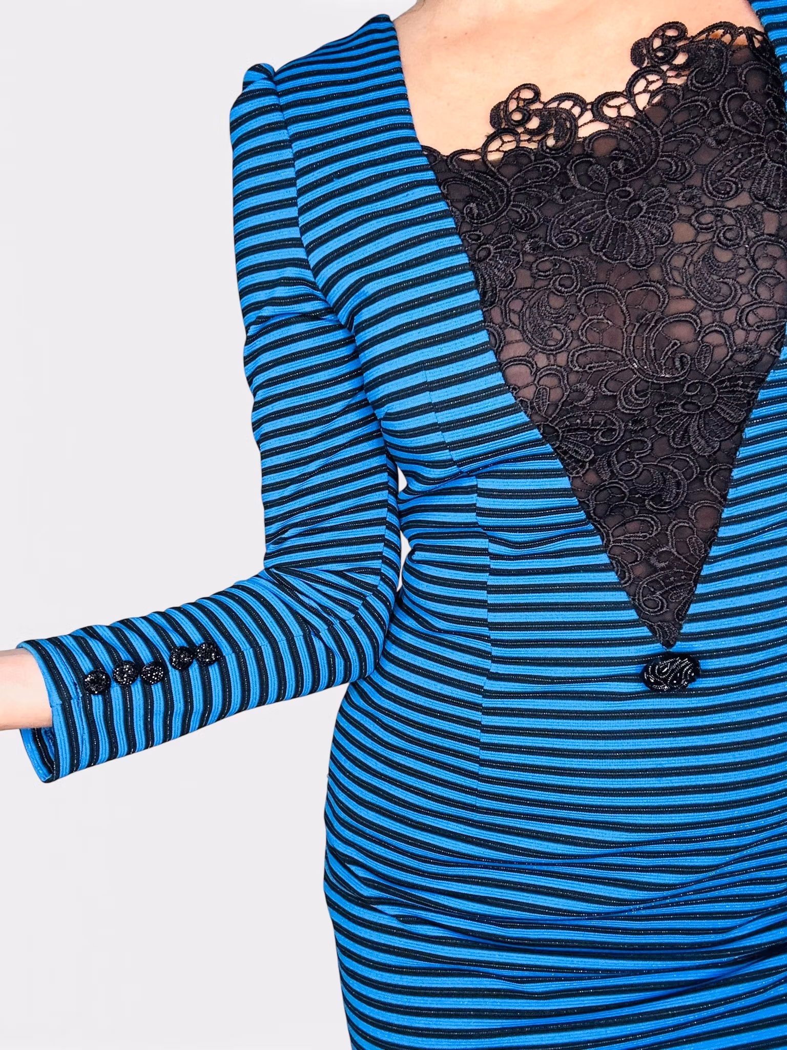 Vintage randig klänning