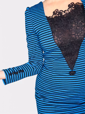 Vintage randig klänning