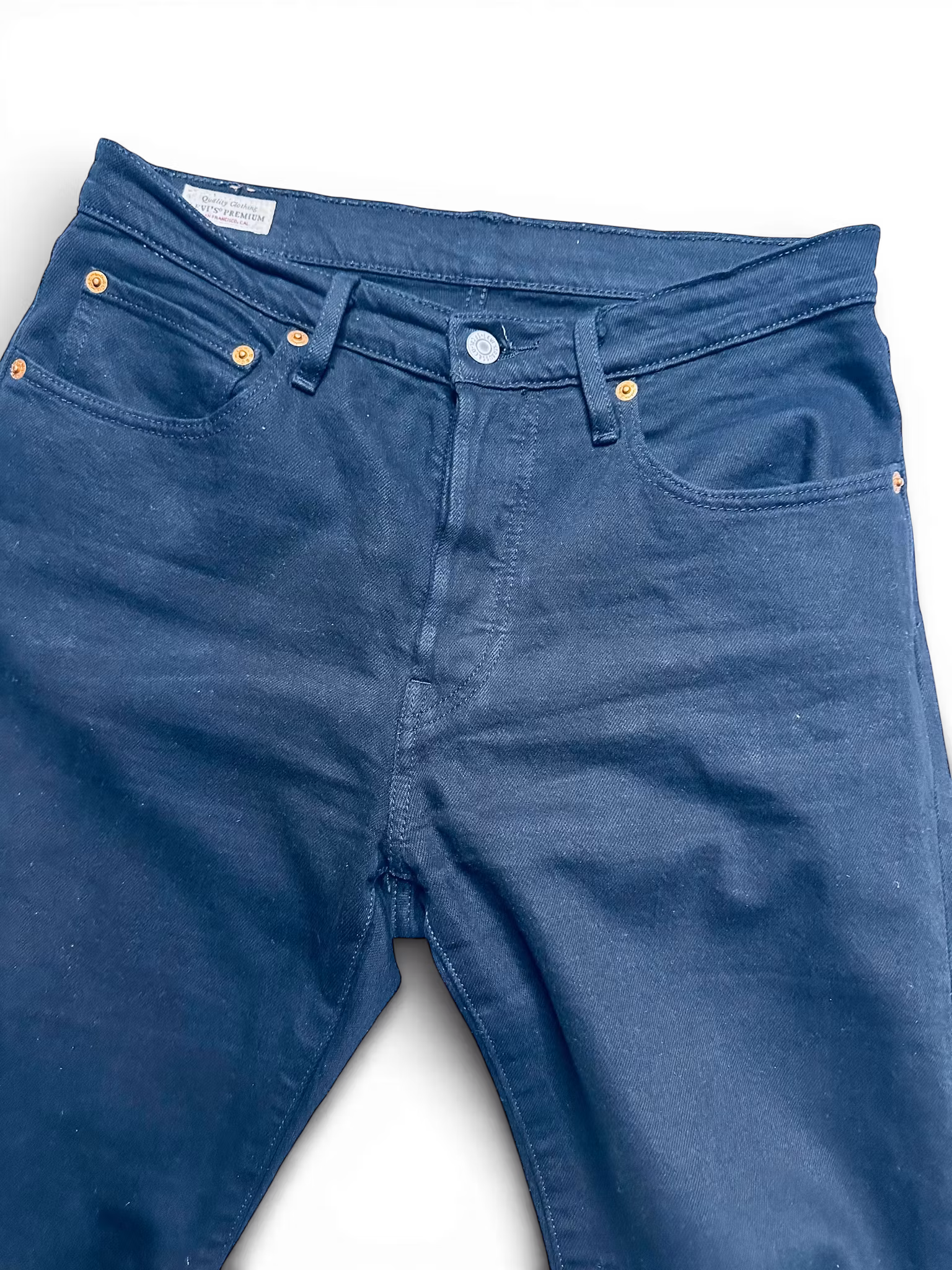 Remake: LEVI'S 501 svarta 27" med vintage spets