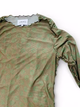 Meshtröja: grön med smileys