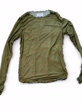 Meshtröja: grön med smileys