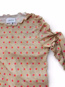 Meshtröja: beige med prickar