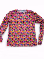 Meshtröja: rosablommig