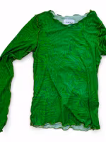 Meshtröja: grön med zebraränder