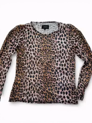 Meshtröja: leomönstrad med rosa hjärtan