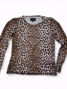 Meshtröja: leomönstrad med rosa hjärtan