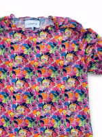 Meshtröja: rosablommig