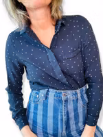 GANNI prickig skjorta