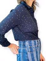 GANNI prickig skjorta