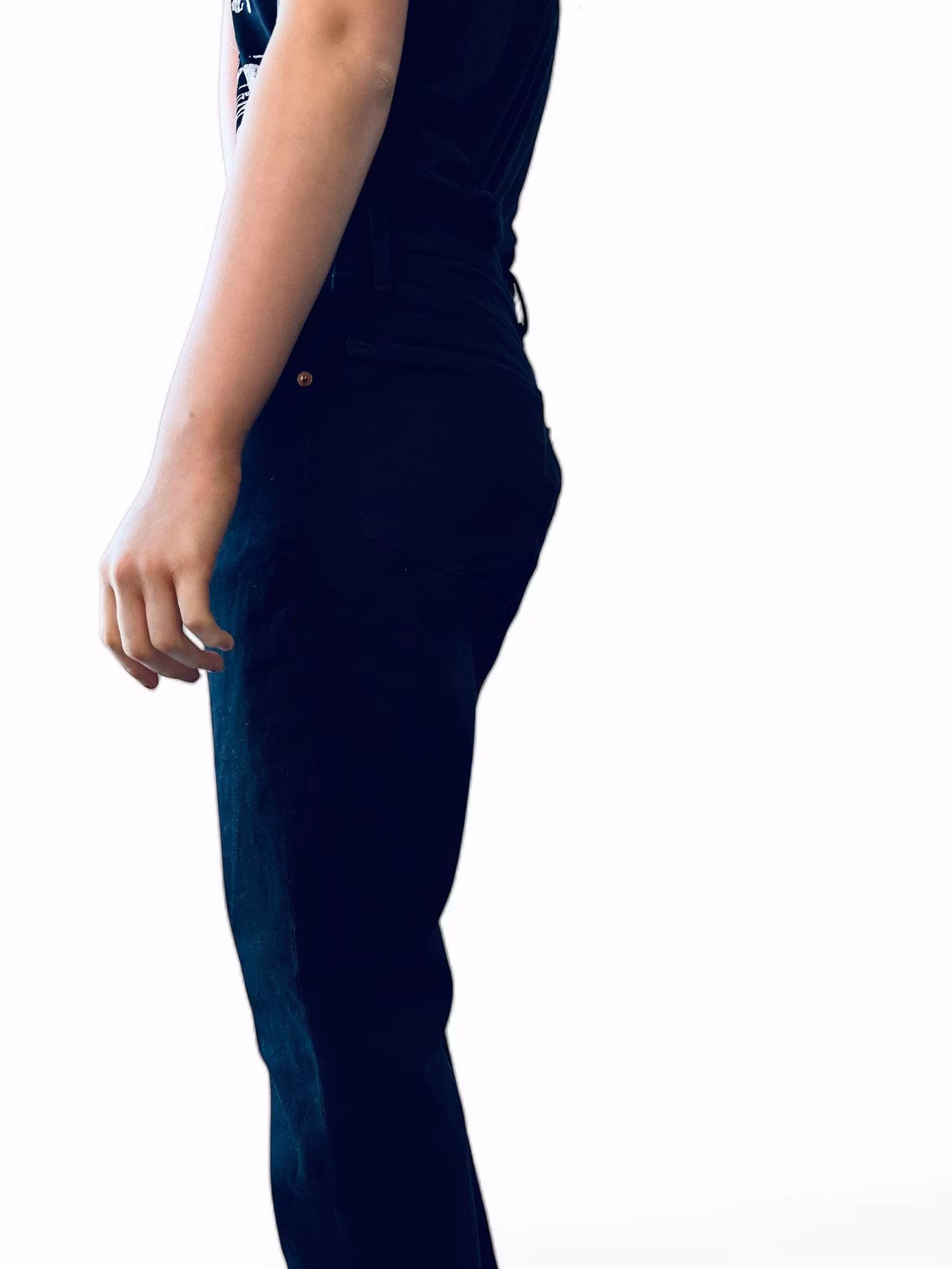 Remake: LEVI'S 501 svarta vintage 27" med  spets