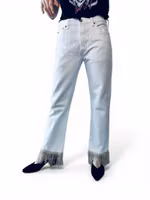 Remake: LEVI'S 501 vita 30" med fransar
