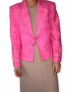 Vintage rosa kavaj i siden