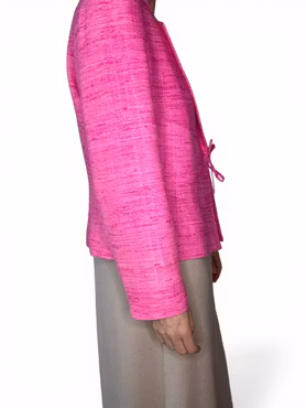 Vintage rosa kavaj i siden