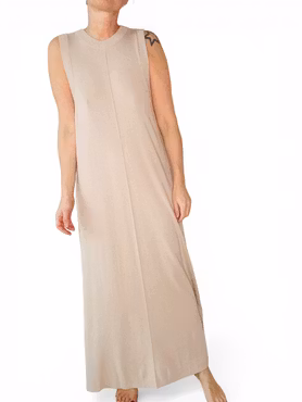 Minimalistisk klänning i sidenmix