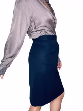 ESCADA vintage mörkblå kjol