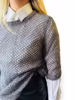 RODEBJER stickad nättröja