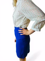 ESCADA vintage kornblå kjol