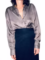 Mullvadsfärgad skjorta i sidenmix