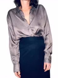 Mullvadsfärgad skjorta i sidenmix