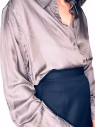 Mullvadsfärgad skjorta i sidenmix