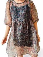 Transparent puffig klänning