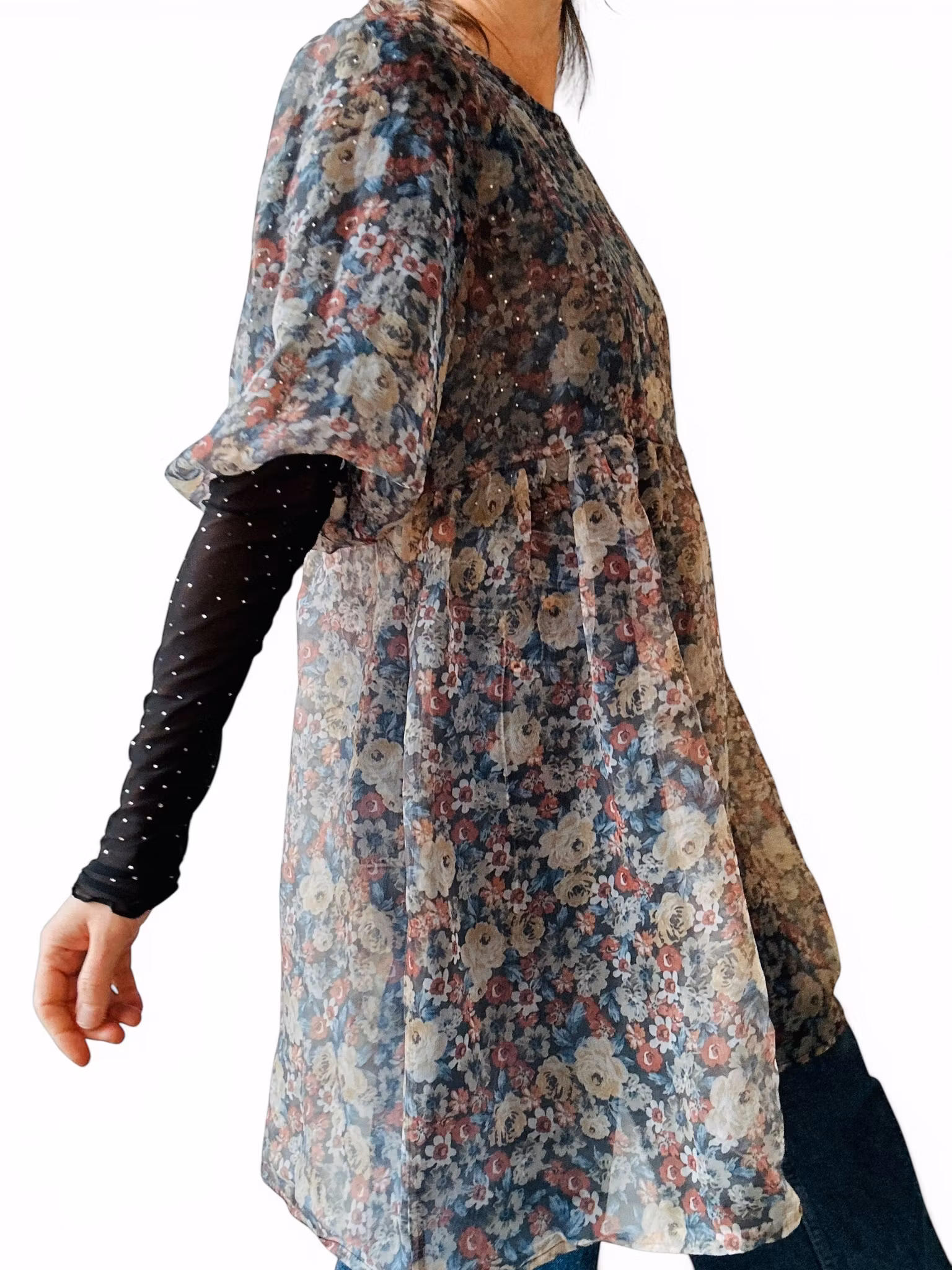 Transparent puffig klänning