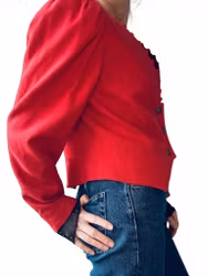 Kort kavaj med puffig axel