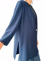 Vintage mörkblå avslappnad kavaj