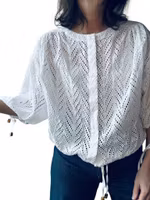 RODEBJER hålmönstrad blus - Breeze Embroidery