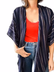 RODEBJER randig kimono - Mona Bumble