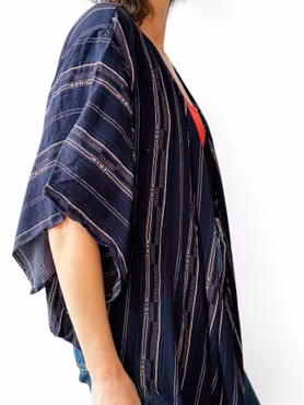 RODEBJER randig kimono - Mona Bumble